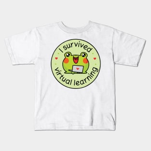 I survived virtual learning Kids T-Shirt